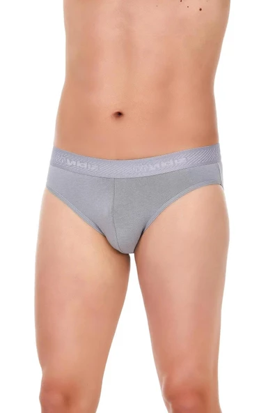 Yıldız Erkek Modal Kemer Slip Külot 65/67 - 6 Adet  XL Gri