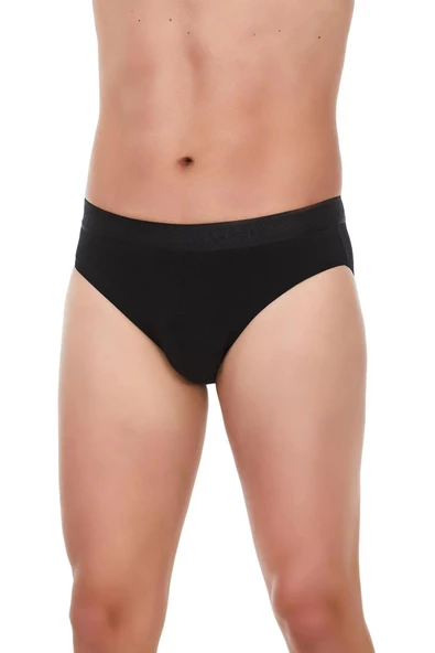Yıldız Erkek Modal Kemer Slip Külot 65/67 - 6 Adet  XL Siyah