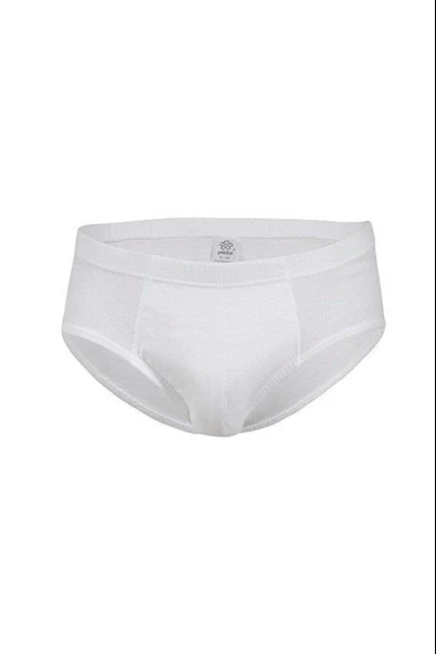 Yıldız Erkek Ribana Slip Külot 07 - 6 Adet  Beyaz M - 2