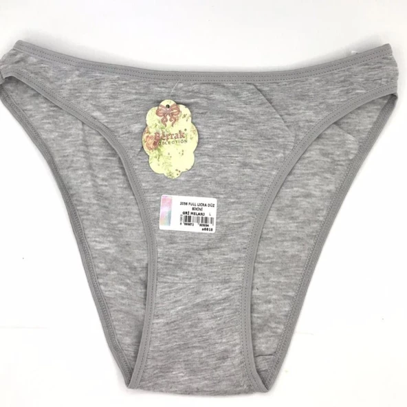 12 Adet Berrak 2056 Kadın Likralı Slip Külot  Gri S ürün görseli