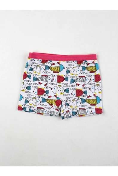 Gümüş Kız Çocuk Desenli Likralı Boxer 3072 - 6 Adet  Karışık Renk 4 (7-8 YAŞ) - Resim 3