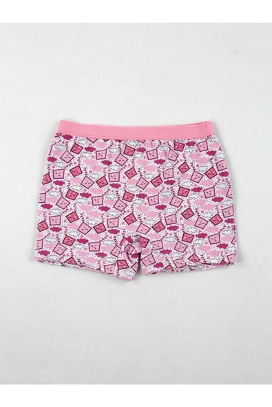 Gümüş Kız Çocuk Desenli Likralı Boxer 3072 - 6 Adet  Karışık Renk 2 (3-4 YAŞ) - Resim 4