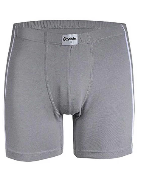 YILDIZ 105-106-107-108 Erkek Modal Biyeli Boxer - 1 Adet  Gri 3XL