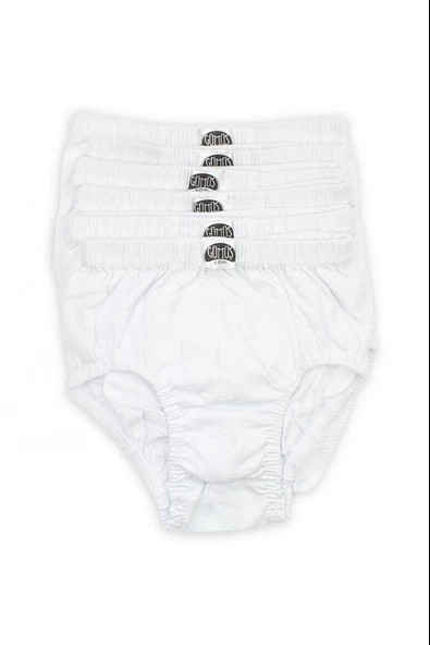 Gümüş Erkek Çocuk Slip Külot 3032 - 6 Adet  Beyaz 4 (7-8 YAŞ) ürün görseli