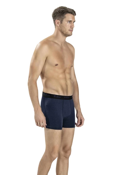 Jiber Erkek Modal Renkli Boxer 321 - 3 Adet   Lacivert S
