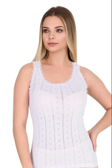 Berrak Kadın Geniş Askılı Atlet 8049 - 6 Adet  Beyaz 2XL ürün görseli