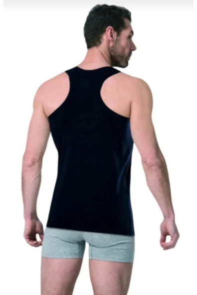 Namaldi Erkek Premier Sporcu Rambo Likralı Atlet 183 - 3 Adet  XL Siyah - Resim 3