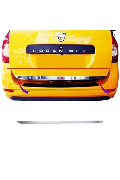 Dacia Logan Mcv Krom Bagaj Alt Çıta 2013> Paslanmaz Çelik