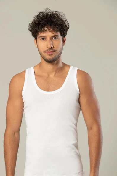 Erdem Erkek Penye Economic Klasik Askılı Atlet 1113 - 6 Adet  Beyaz 2XL
