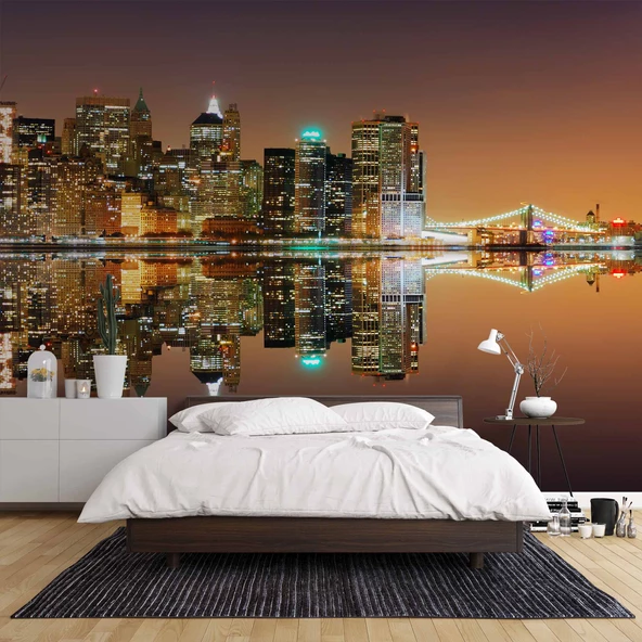 Panaromik Gece Manzarası Duvar Kağıdı - Resim 2