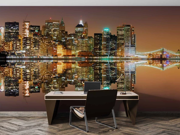 Panaromik Gece Manzarası Duvar Kağıdı - Resim 4