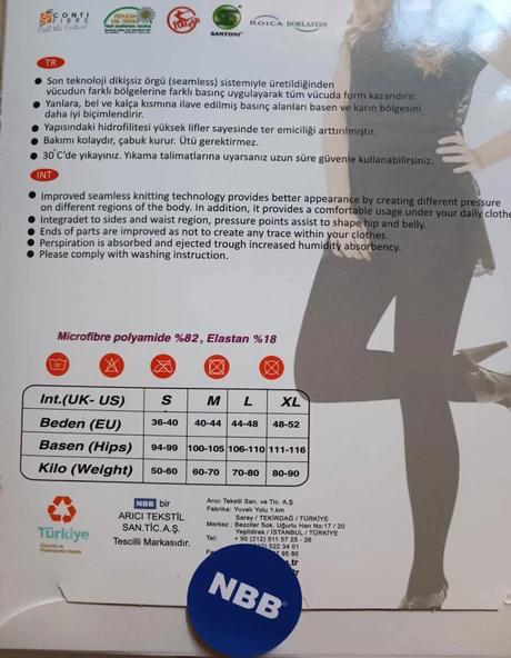 Nbb Kadın Dikişsiz Seamless UzunŞort Külot 2029 - 2 Adet  XL Ten - 4
