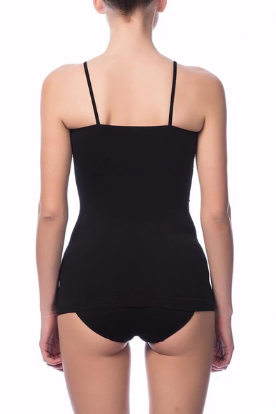 NBB Taktel Kadın Dikişsiz Atlet 2433  XL Siyah - Resim 3