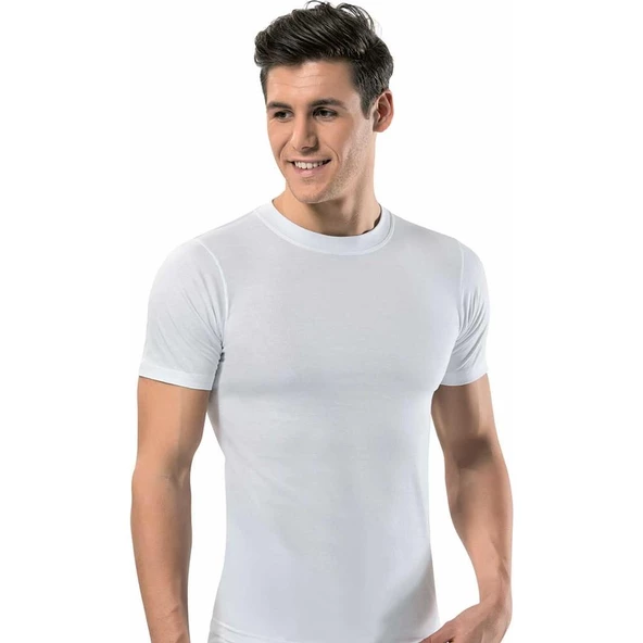 Erdem 1165 Penye Lux Kapalı Yaka Erkek Fanila  Beyaz M ürün görseli