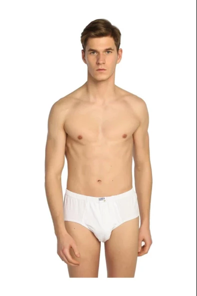 Seher Yıldızı Erkek Slip Külot - 6 Adet   Beyaz 2XL