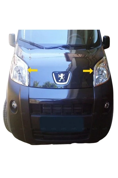 Citroen Nemo Krom Far Çerçevesi 2 Parça 2008 Üzeri Paslanmaz Çelik - 2