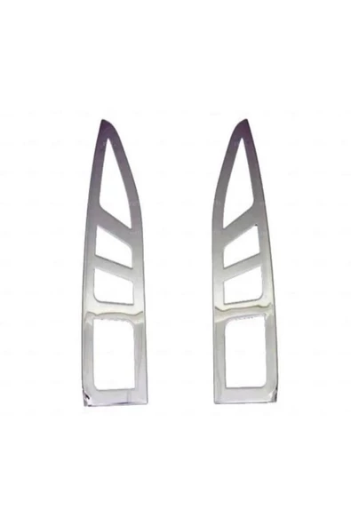 Citroen Berlingo Uyumlu Krom Stop Çerçeve 2 Parça 2008-2012 Arası Paslanmaz Çelik - 2