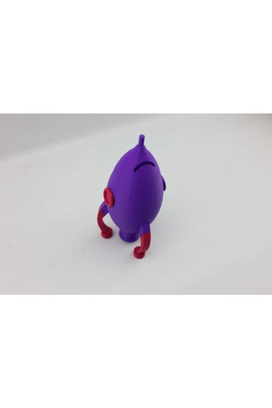 Luga Atölye Roket Tasarımlı Dekoratif Renkli Büyük Boy Kumbara - 5