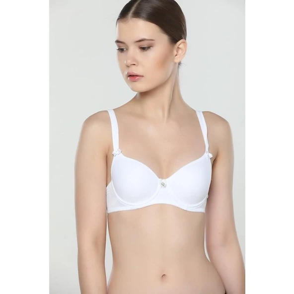 Nbb 3532 Desteksiz Sütyen  Beyaz 95B - Resim 2