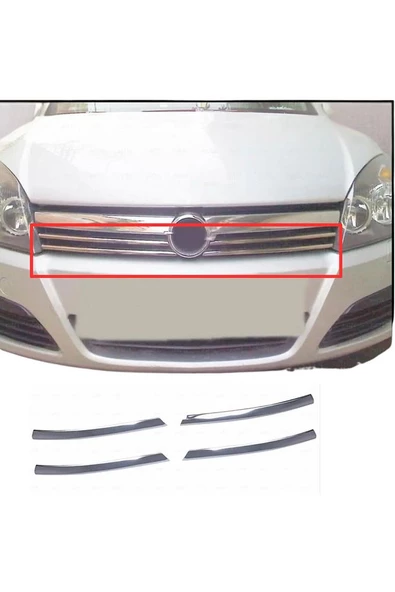 Opel Astra H Krom Ön Panjur 4 Prç. 2004-2010 Arası P. Çelik - 1