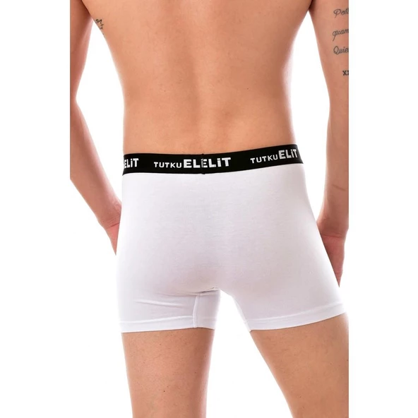 6'Lı TUTKU ELİT Modal Elastan Spor Boxer  Beyaz 2XL - 2