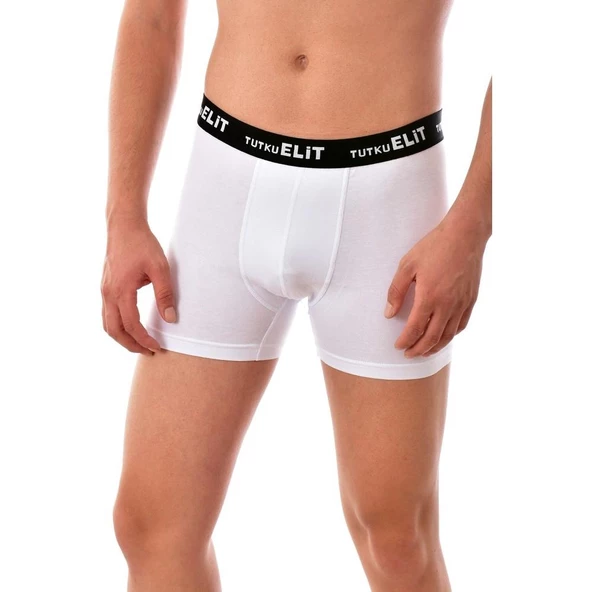 3'Lü TUTKU ELİT Modal Elastan Spor Boxer  Beyaz XL