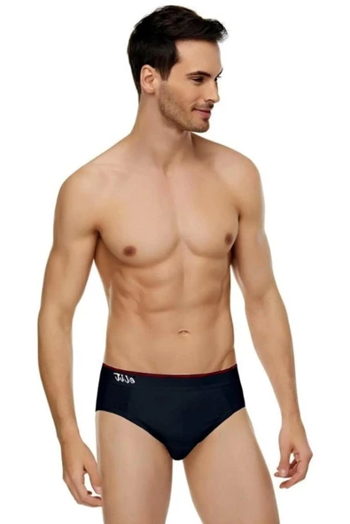 Tutku Elit Erkek Likralı İnce Bel Kemerli Slip Külot 1351 - 12 Adet  Siyah 2XL - 2