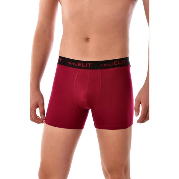 6'Lı TUTKU ELİT Modal Elastan Spor Boxer  XL Bordo