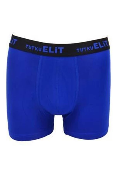 3'Lü TUTKU ELİT Modal Elastan Spor Boxer  Saks Mavi S
