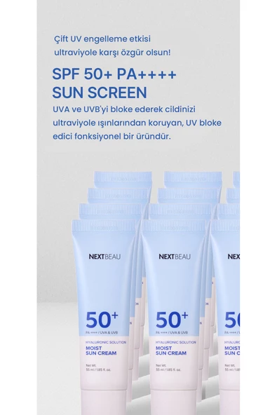 NEXTBEAU,Kore Kozmetik Yoğun Nemlendirici Su Bazlı Hyaluronik Asitli Güneş Kremi Spf 50 Pa