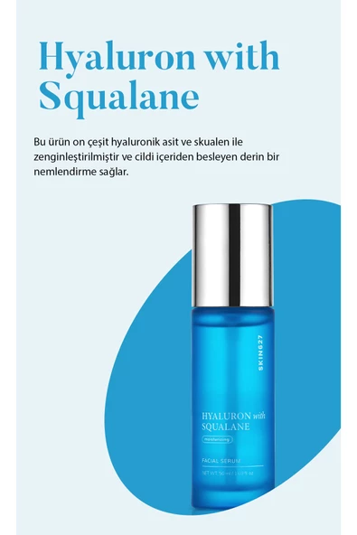 SKIN627,Kore Kozmetik Hyaluronic Acid Ve Squalane Içeren Serum