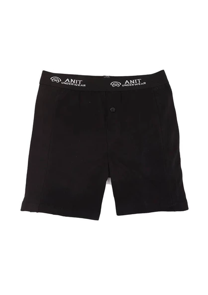Anıt 1114 Erkek Likralı Uzun Boxer - 3 Adet  Siyah 2XL