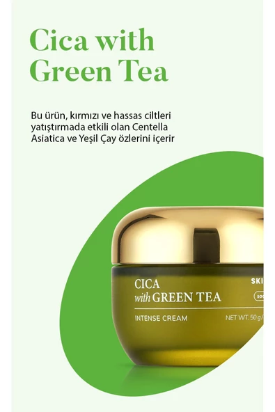 SKIN627,Kore Kozmetik Akneli Ciltler Için Cica Ve Yeşil Çay Içeren Krem