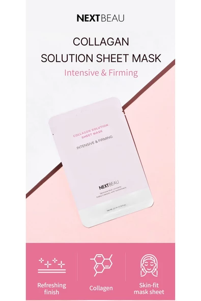 BISPACK,Nextbeau Saf Kolajen İçeren Nemlendirici Kırışıklık Karşıtı Sheet Mask