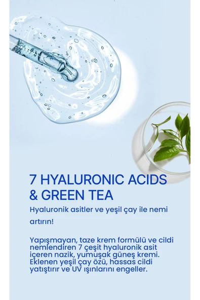 NEXTBEAU,Kore Kozmetik Yoğun Nemlendirici Su Bazlı Hyaluronik Asitli Güneş Kremi Spf 50 Pa - 6