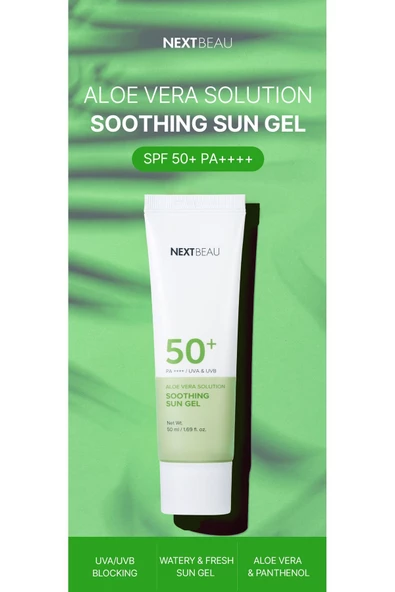 NEXTBEAU,Yatıştırıcı Nemlendirici Aloe Vera Solution Güneş Koruyucu Krem Spf50 Pa - 2