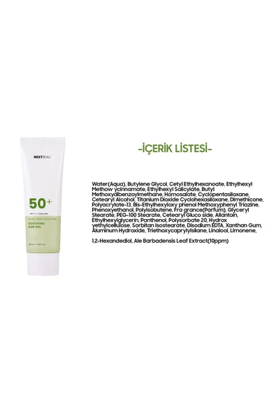NEXTBEAU,Yatıştırıcı Nemlendirici Aloe Vera Solution Güneş Koruyucu Krem Spf50 Pa - 8