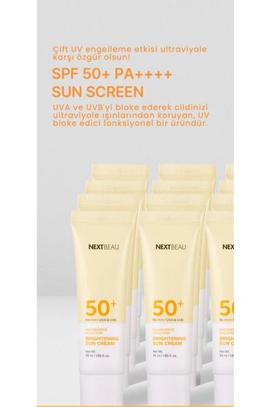 NEXTBEAU,Kore Kozmetik Yoğun Aydınlatıcı Güneş Kremi Spf 50 Pa