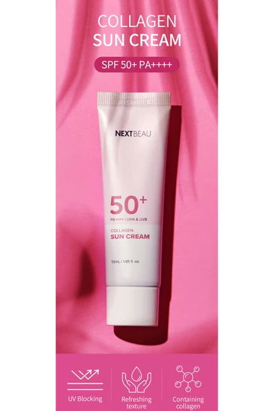 NEXTBEAU,Nextbeau Aydınlatıcı Leke Karşıtı Kolajen Güneş Kremi Spf 50+ PA++++ - 2