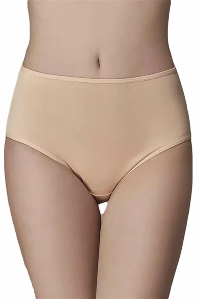 Aydoğan Kadın Yüksek Bel Likralı Bato Külot 0182 - 12 Adet  Ten 3XL