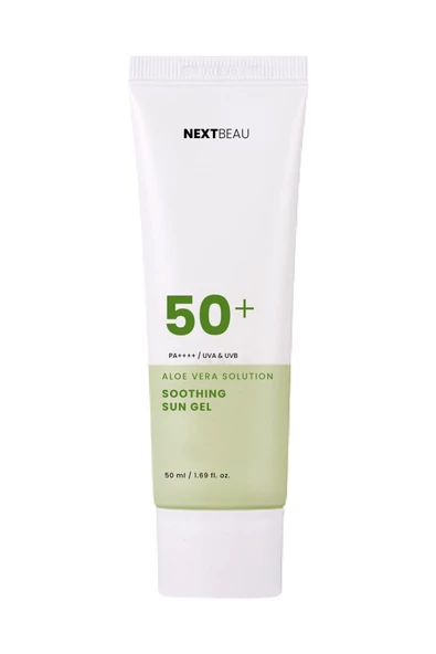 NEXTBEAU,Yatıştırıcı Nemlendirici Aloe Vera Solution Güneş Koruyucu Krem Spf50 Pa