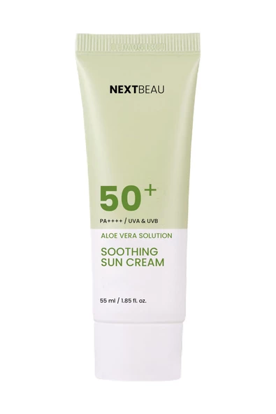 NEXTBEAU,Nextbeau Yatıştırıcı Nemlendirici Aloe Vera Soothing Güneş Kremi Spf50+ PA++++