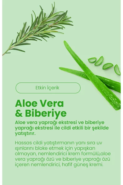 NEXTBEAU,Nextbeau Yatıştırıcı Nemlendirici Aloe Vera Soothing Güneş Kremi Spf50+ PA++++ - 7