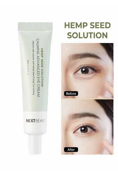 BISPACK,Nextbeau Sakinleştirici Aydınlatıcı Hemp Seed Solution Calming Göz Kremi