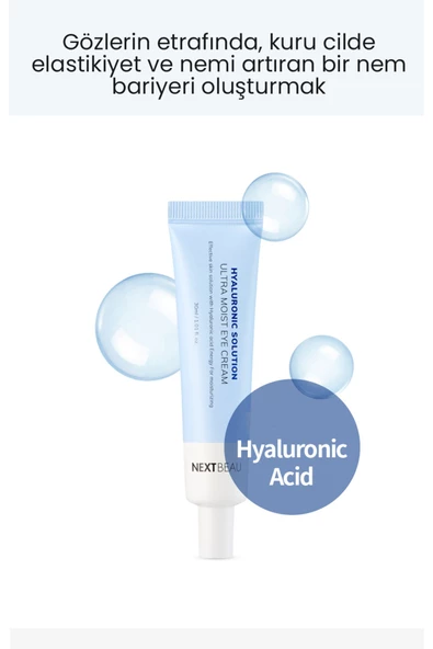 BISPACK,Nextbeau Aydınlatıcı Yoğun Nemlendirici Hyaluronic Solution Moist Göz Kremi