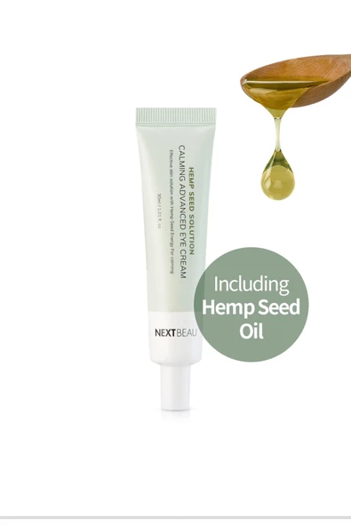 BISPACK,Nextbeau Sakinleştirici Aydınlatıcı Hemp Seed Solution Calming Göz Kremi - 3