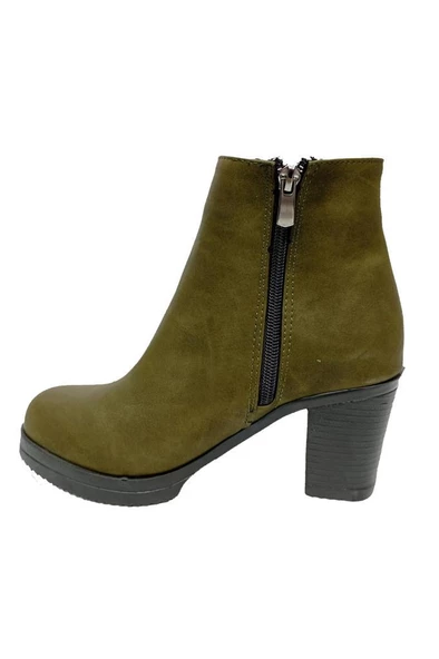 Efsun 2303-22 Yağlı Deri Fashion Fermuarlı Kadın Bot - Resim 8