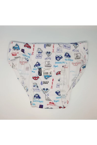 Tutku 0255 Erkek Çocuk Elastan Slip Külot 12 Adet  Karışık Renk 4 (7-8 YAŞ) - Resim 3