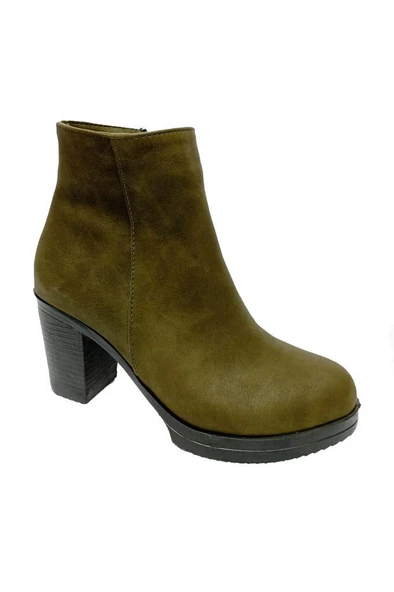 Efsun 2303-22 Yağlı Deri Fashion Fermuarlı Kadın Bot - Resim 7