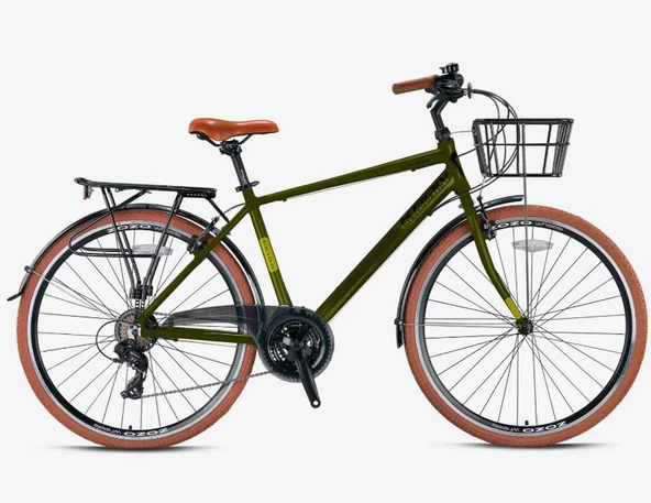 CX 100 - 26  City Bike - Unisex - 15' - 21 Vites - V.B - Bej-Siyah/Kahverengi